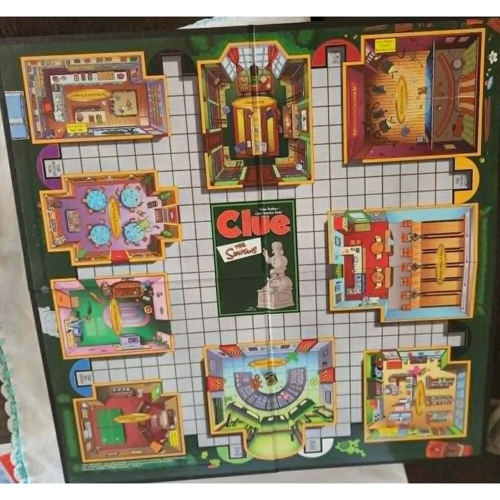 The Simpsons Clue Board Game Usaopoly Parker Brothers Vintage Complete Edition